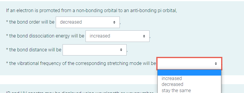 Solved The choices are increased, decreased or stay the | Chegg.com