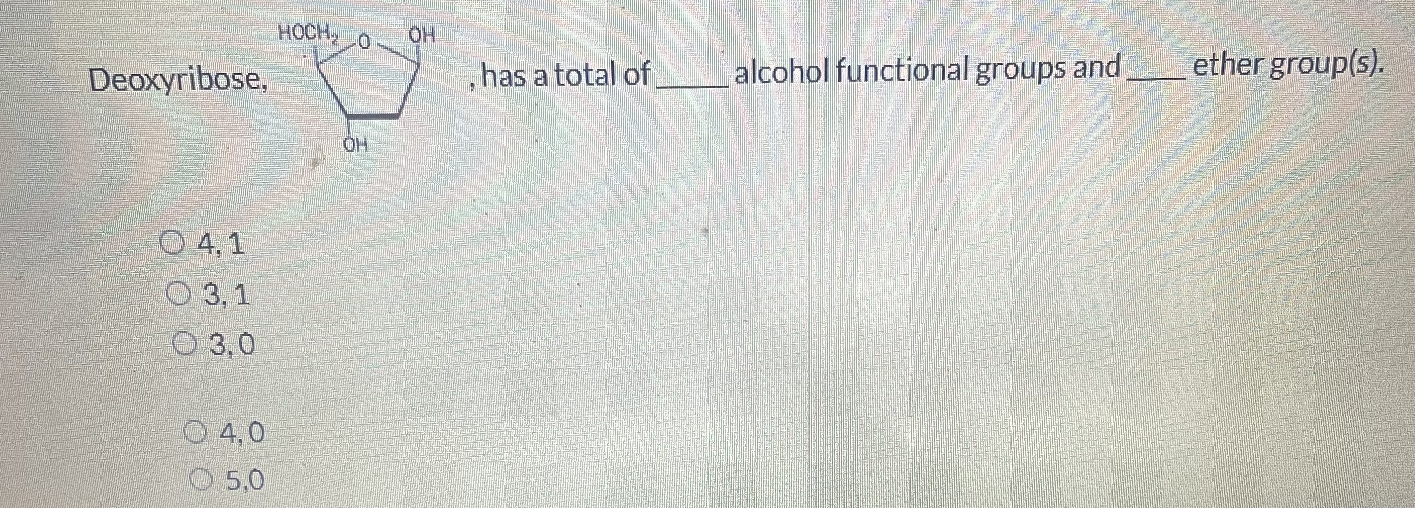Solved , has a total of alcohol functional groups and ether