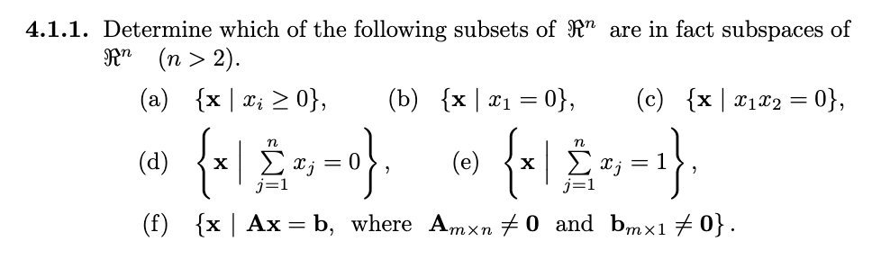 Solved what are the steps to seeing if a subset is a | Chegg.com