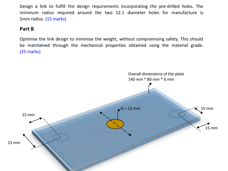 Design a link to fulfill the design requirements | Chegg.com