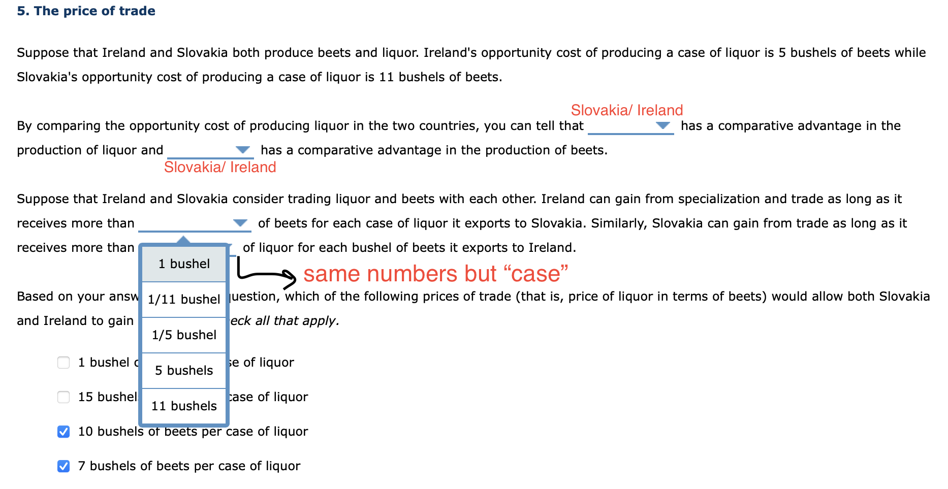 Solved Suppose that Ireland and Slovakia both produce beets