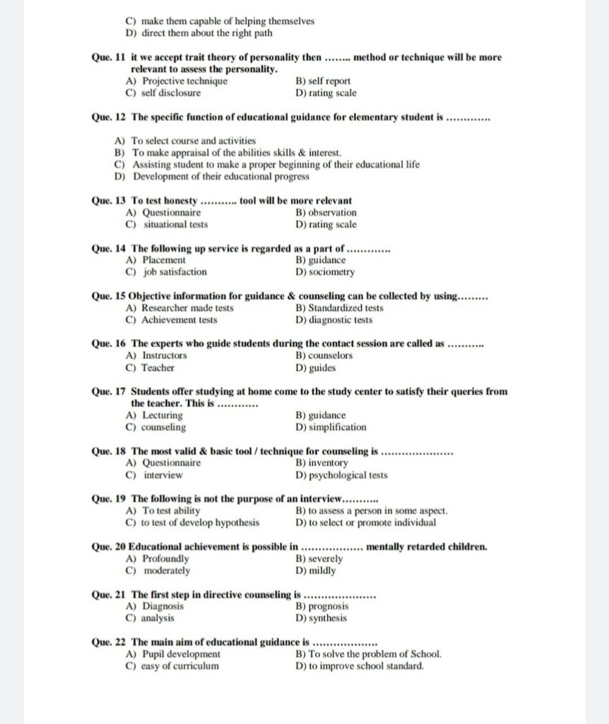 Solved Kindly Solve This Paper As Soon As. This B.ed(India) | Chegg.com