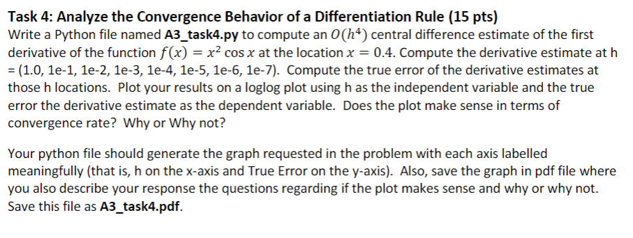 Solved Task 4: Analyze the Convergence Behavior of a | Chegg.com