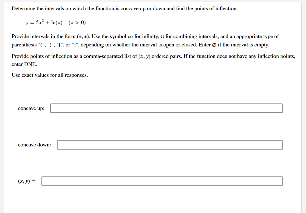 Solved Determine the intervals on which the function is | Chegg.com