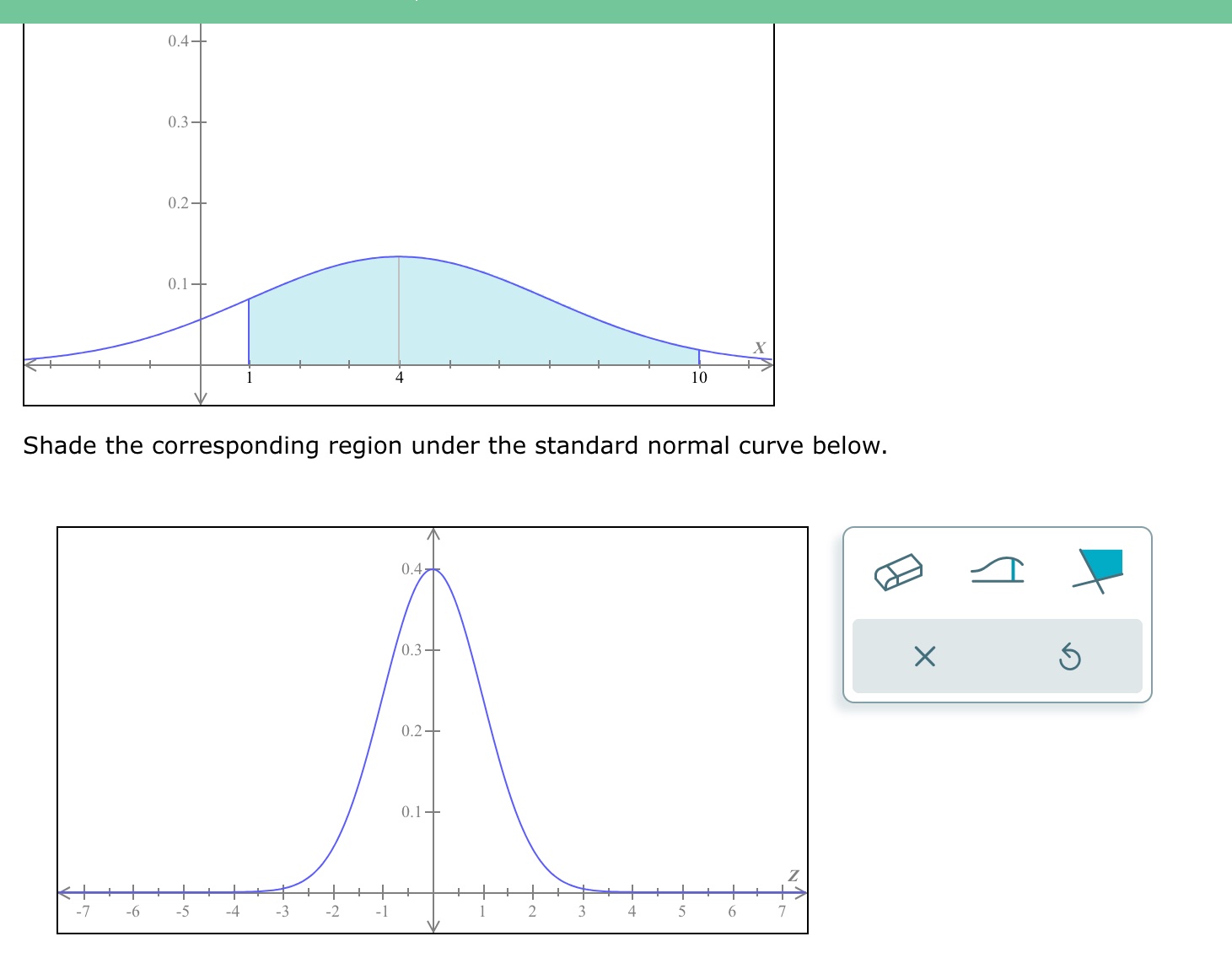[Solved]: Below is a graph of a normal distribution with me