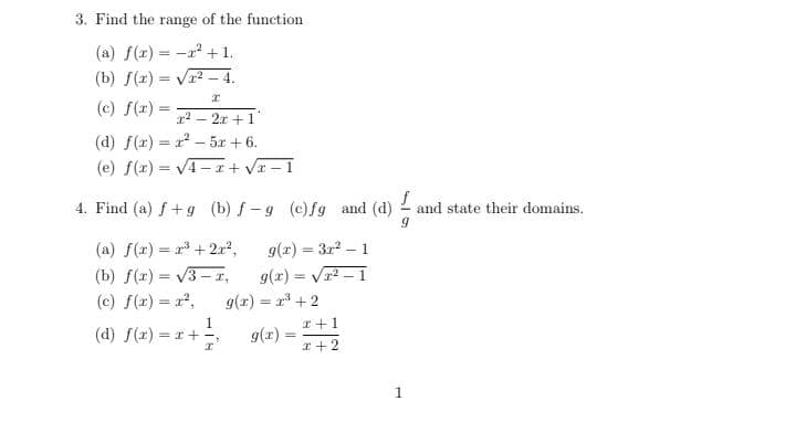 f x )= 2 5 x 25 2 13 range