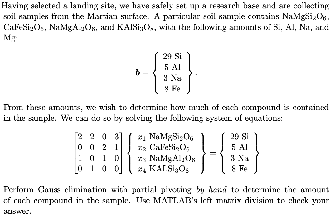 Solved b={[29Si],[5Al],[3Na],[8Fe]}From these amounts, we | Chegg.com