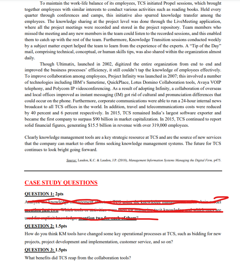 case study 1 knowledge management and collaboration at tata consulting services