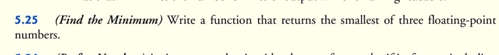 5.25 (F ind the Minimum) Write a function that | Chegg.com
