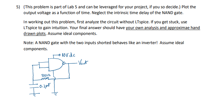 Solved 5) (This problem is part of Lab 5 and can be | Chegg.com