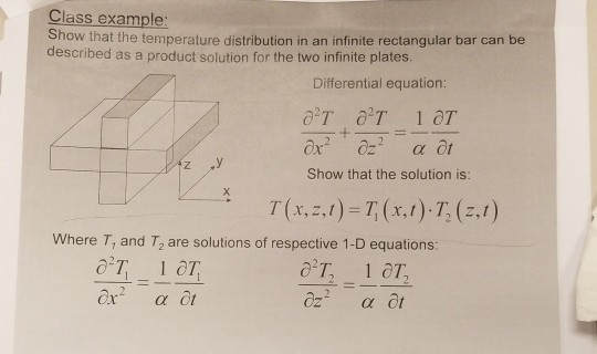 Solved Class example: Show that the temperature distribution | Chegg.com