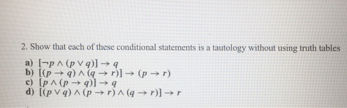 Solved 2. Show that each of these conditional statements is | Chegg.com