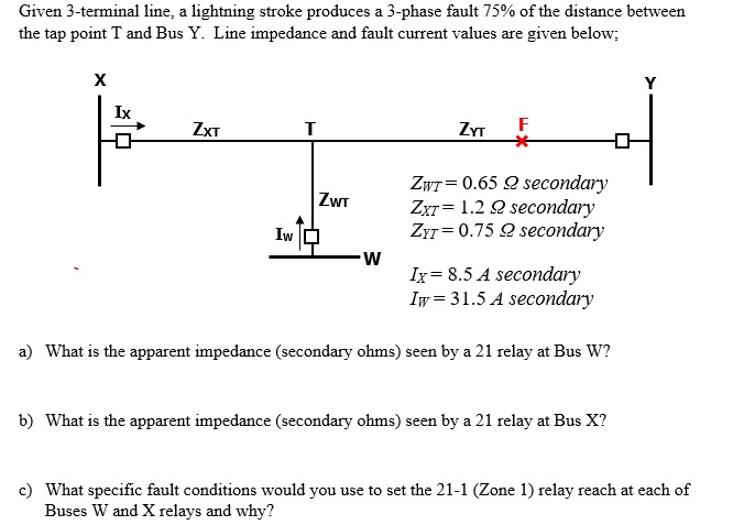 Solved Given 3-terminal line, a lightning stroke produces a | Chegg.com