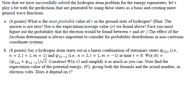 Solved Now that we have successfully solved the hydrogen | Chegg.com