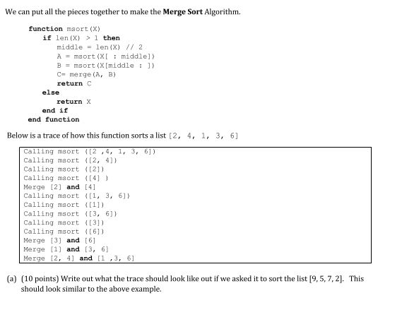 Solved We can put all the pieces together to make the Merge | Chegg.com