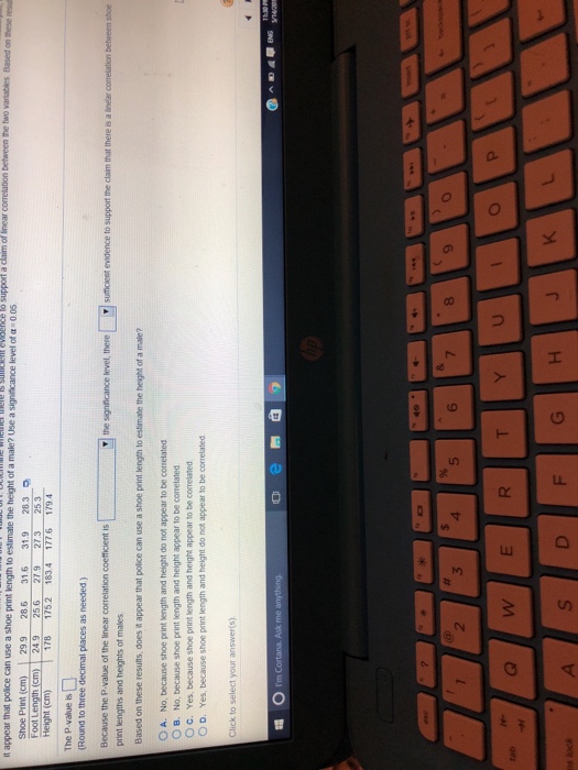 Solved Police sometimes measure shoe prints at crime scenes