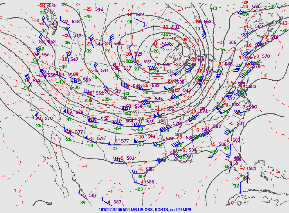 Solved In the reallife 500 mb map below, the wind speeds