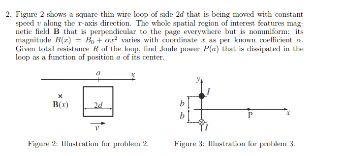 Solved Figure 2 shows a square thin-wire loop of side \\( 2 | Chegg.com