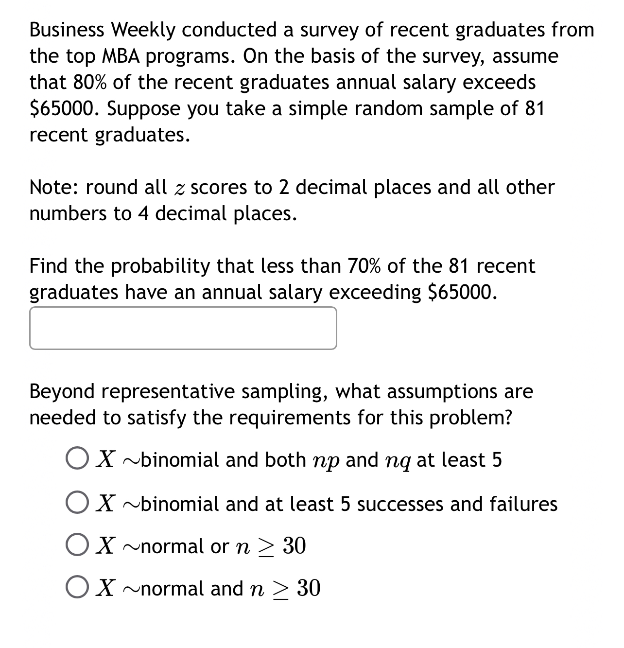 Solved Business Weekly Conducted A Survey Of Recent | Chegg.com