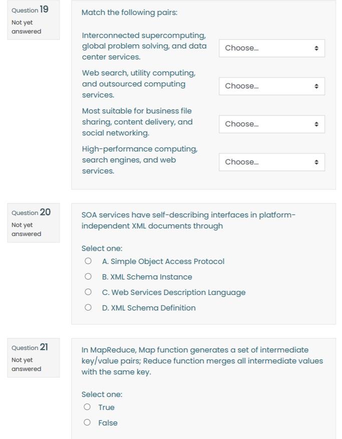 Solved Question 1 Answer saved Match the following pairs: | Chegg.com