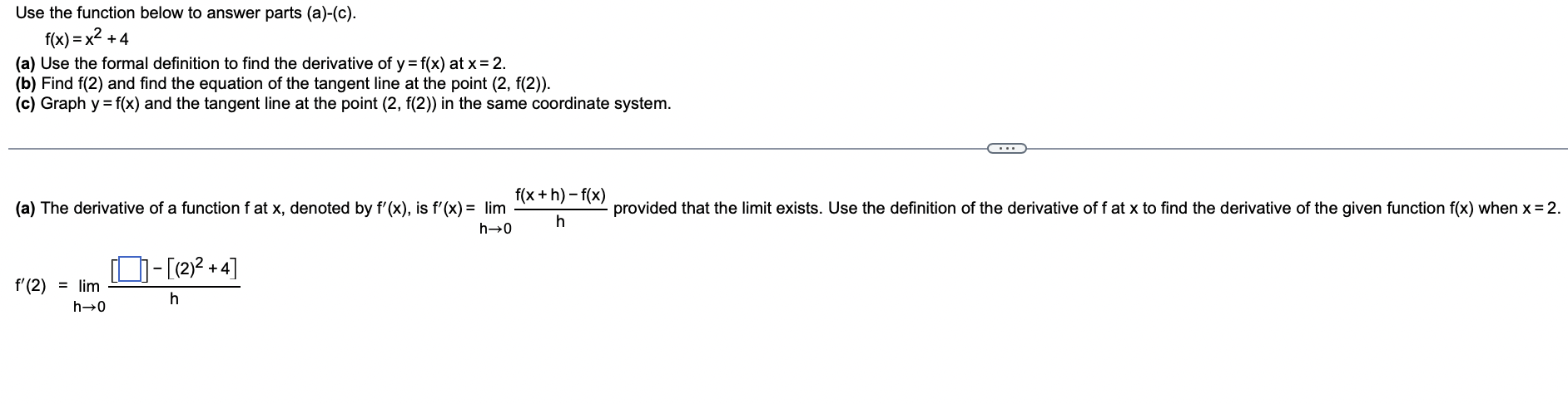 Solved Use the function below to answer parts (a)-(c). | Chegg.com