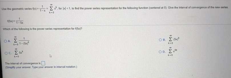 Solved Use the geometric series f x for