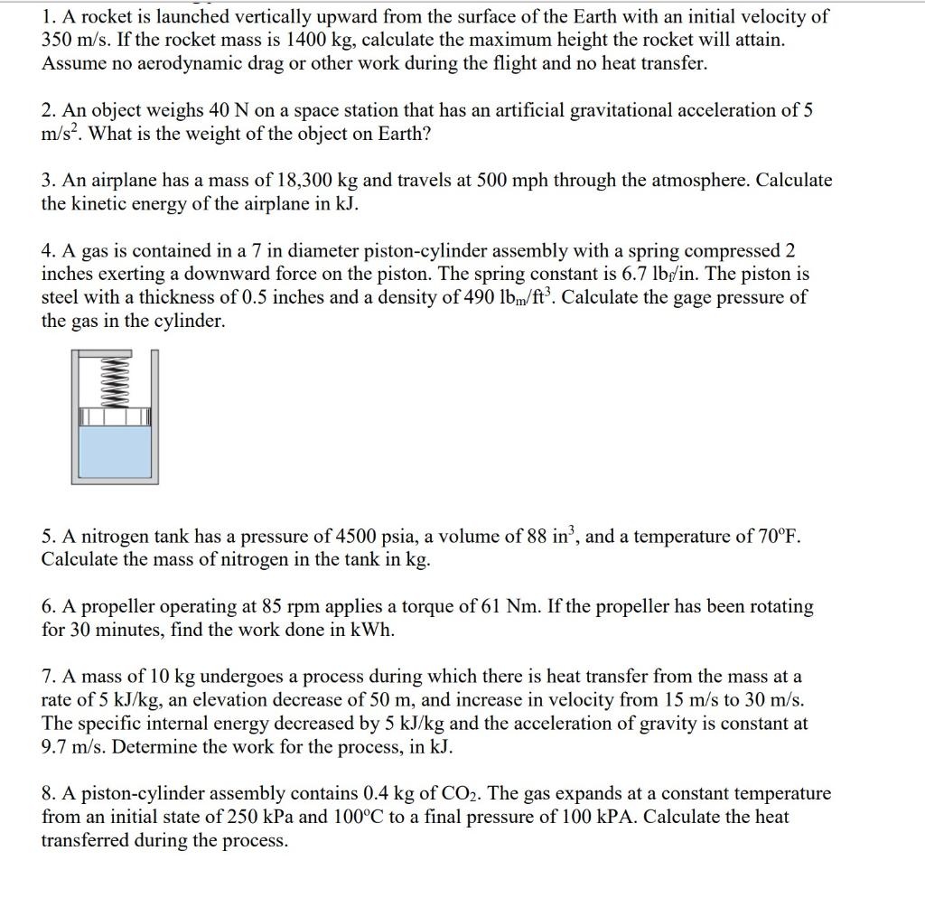 Solved 1. A rocket is launched vertically upward from the