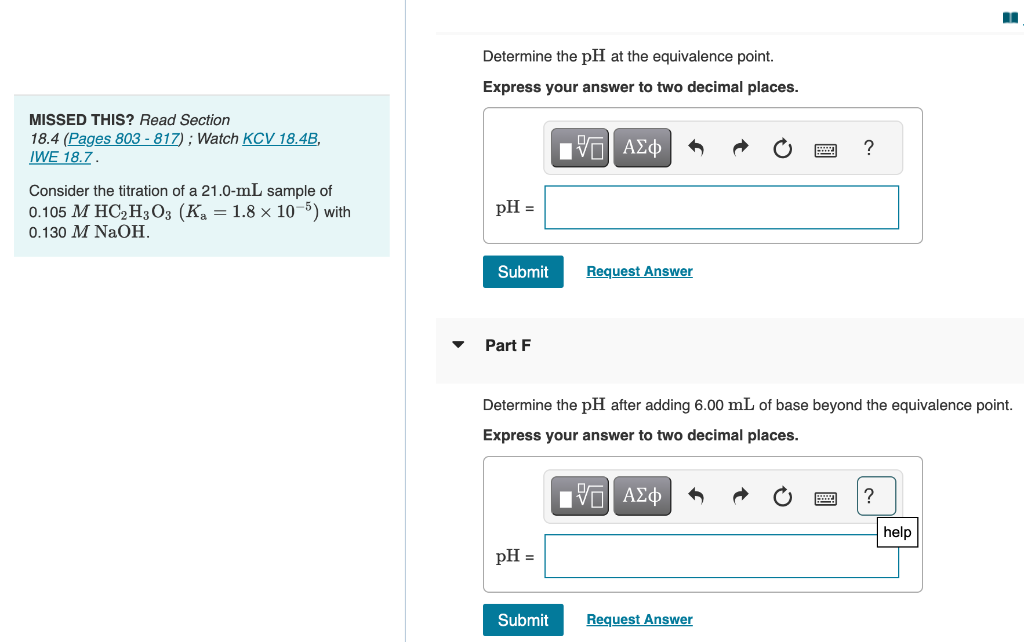 [solved]: Determine The Ph At The Equivalence Point. Expre