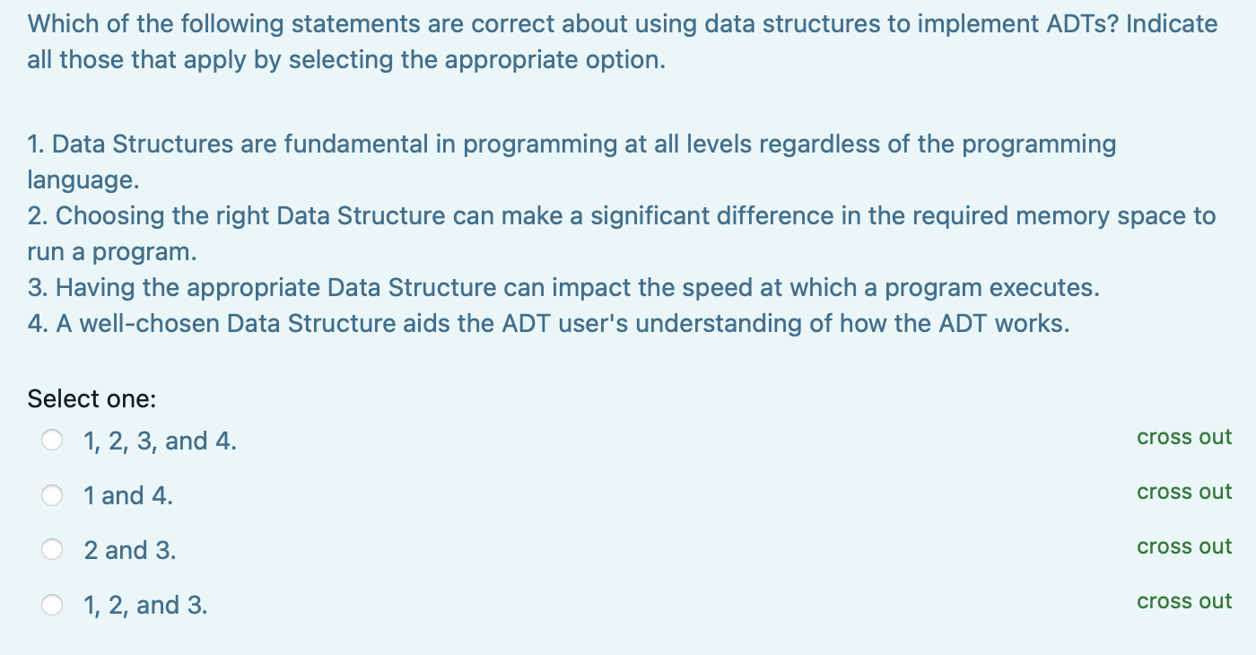 Solved Which of the following statements are correct about | Chegg.com