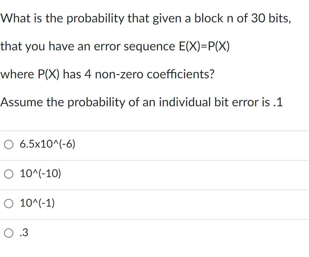 Solved What is the probability that given a block n of 30 | Chegg.com