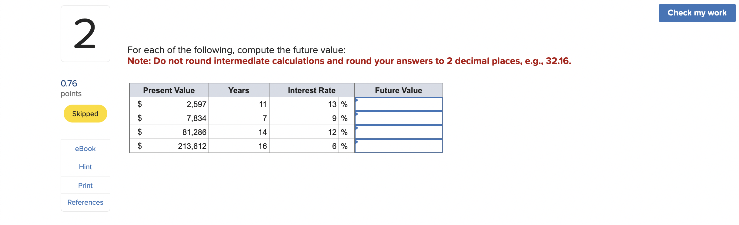 For Each Of The Following Compute The Future Value Solved For each of the following, compute the future | Chegg.com