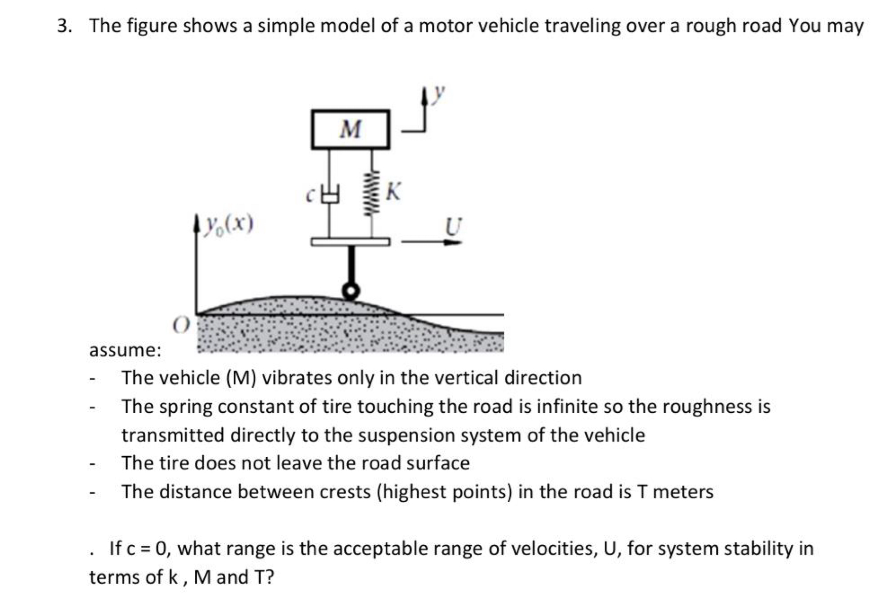 Solved The figure shows a simple model of a motor vehicle | Chegg.com