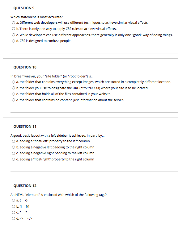 Solved QUESTION 9 Which statement is most accurate? a.