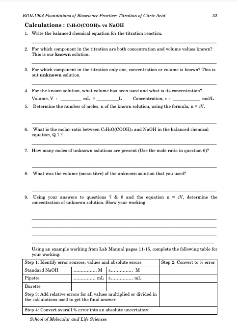 Solved I urgently need help on these questions for titration | Chegg.com