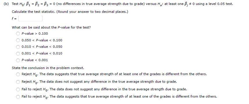 Solved An experiment was carried out to investigate the | Chegg.com