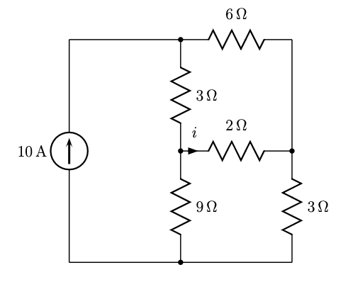 Solved 6Ω 3Ω 2Ω 10 Α 1 9Ω 3Ω | Chegg.com