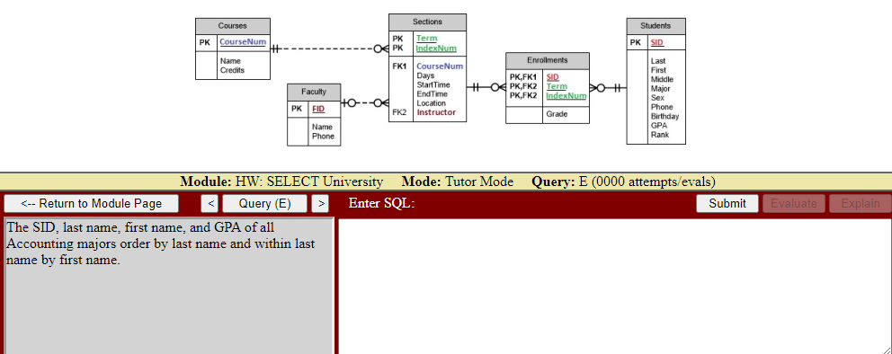 Solved Write in the SQL code for each query using the prompt | Chegg.com