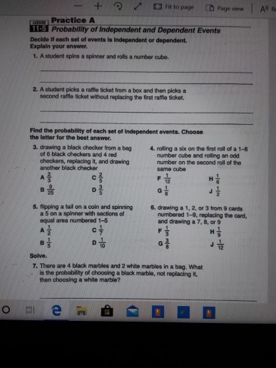 A R Ato Page Pageview Practice A 11 5 Probability Chegg 