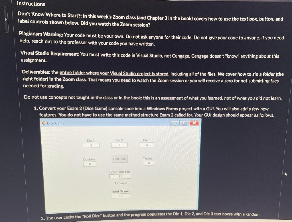 Solved Instructions Don't Know Where to Start?: In this | Chegg.com
