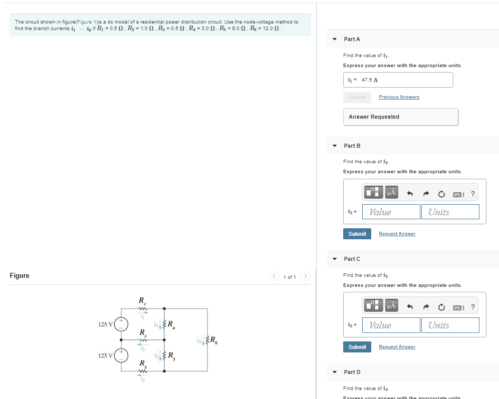Solved The circuit shown in figure(Figure 1)is a dc model of | Chegg.com