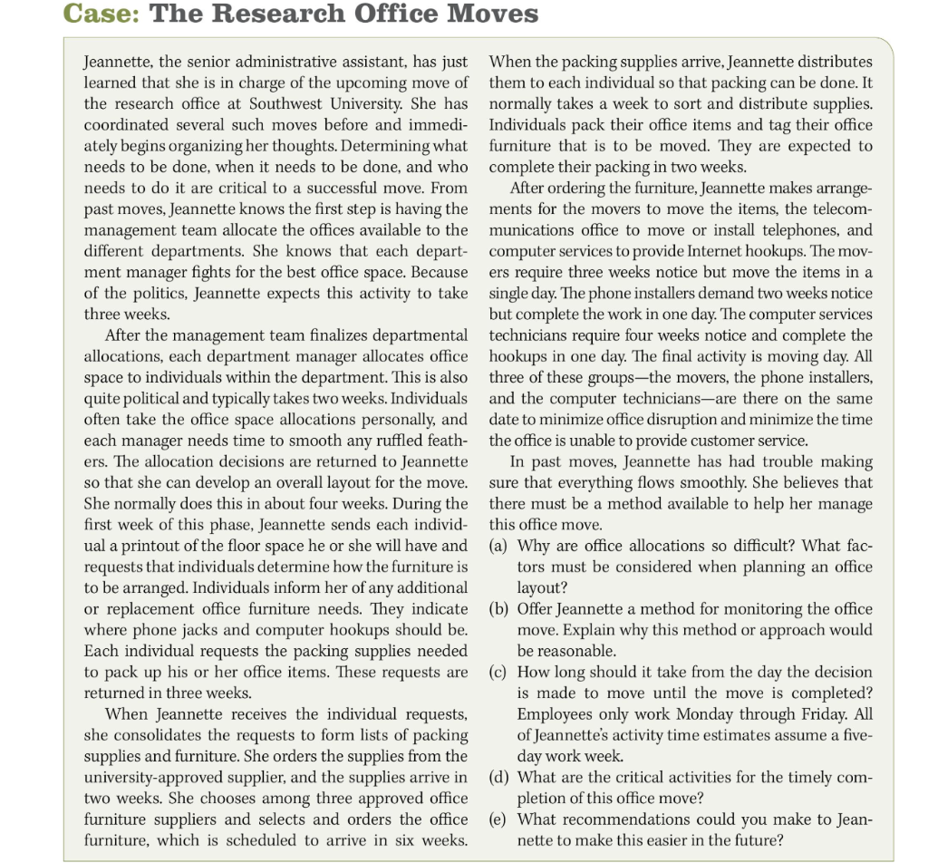 Solved Read this case study at the end of the chapter: The | Chegg.com