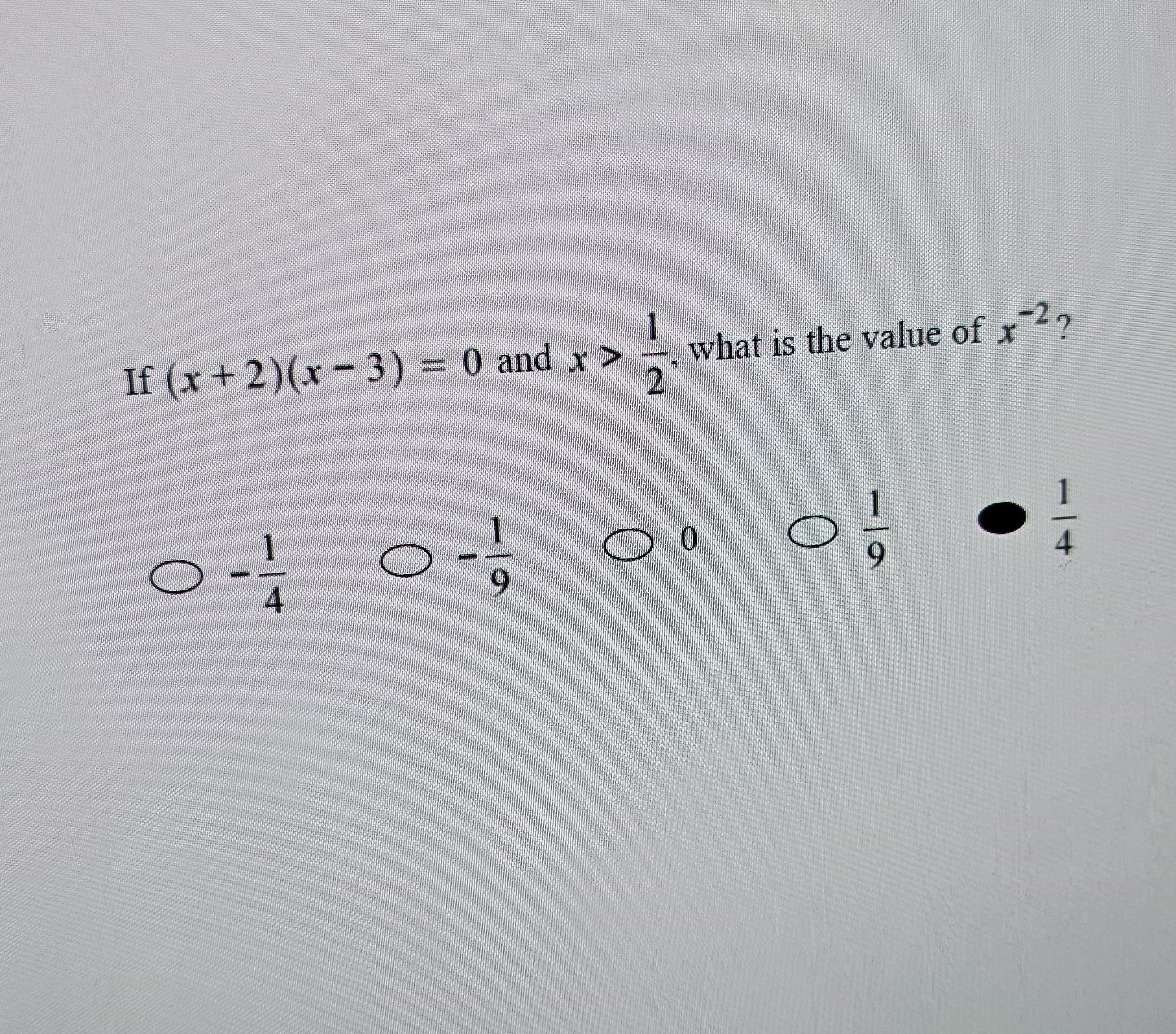 what is the value of x 2 1 0 3