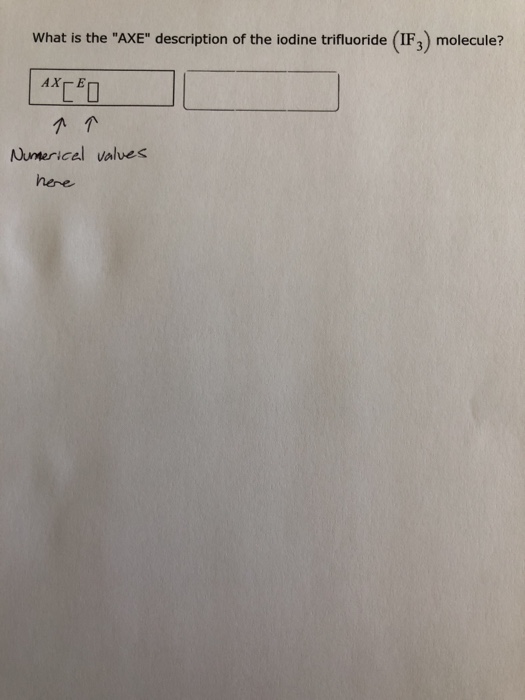 Solved What is the "AXE" description of the iodine