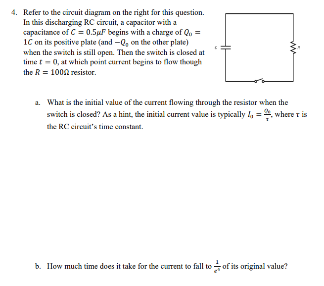 Solved Refer to the circuit diagram on the right for this | Chegg.com