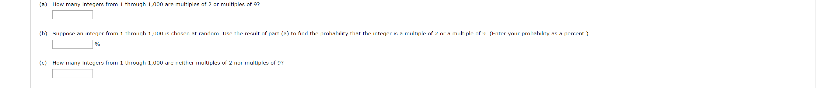 Solved (a) How many integers from 1 through 1,000 are | Chegg.com