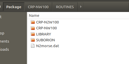 1 Package CRP-NW100 ROUTINES Name t | CRP-N2W100 CRP-NW100 op LIBRARY | SUBORION nents N2morse.dat loads
