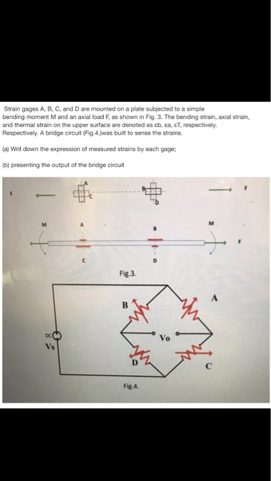 Strain gages A, B, C, and D are mounted on a plate | Chegg.com