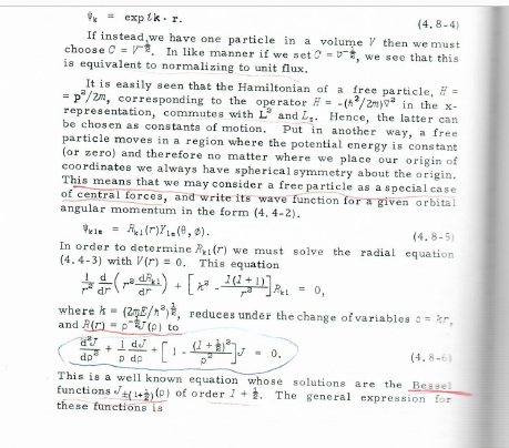 \( \psi_{k}=\exp t \mathrm{k} \cdot r \).
\( (4,8-4) \)
If instead, we have one particle in a volume \( V \) then we must cho