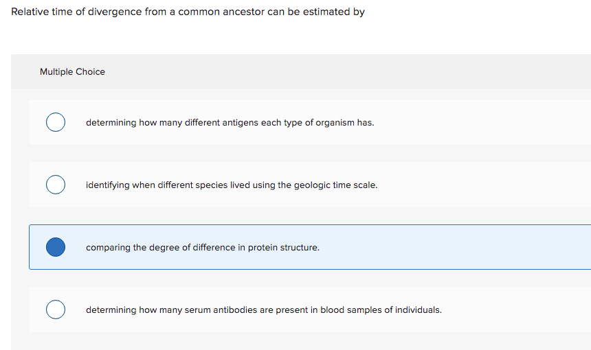 Solved When Comparing Two Species The Presence Of Which Chegg