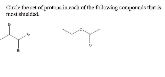 Solved Circle the set of protons in each of the following | Chegg.com